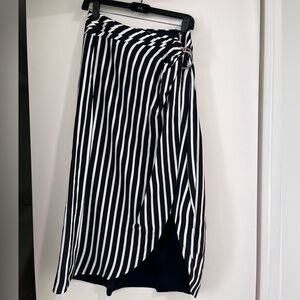 Jonathan Simkhai Navy Maxi Skirt with adjustable belt